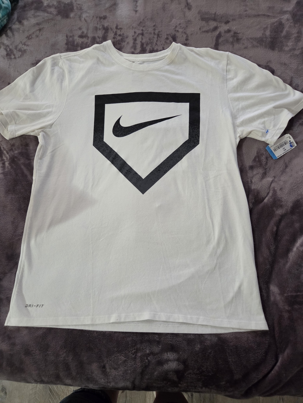 Nike Men's White Dri-FIT Logo Tee